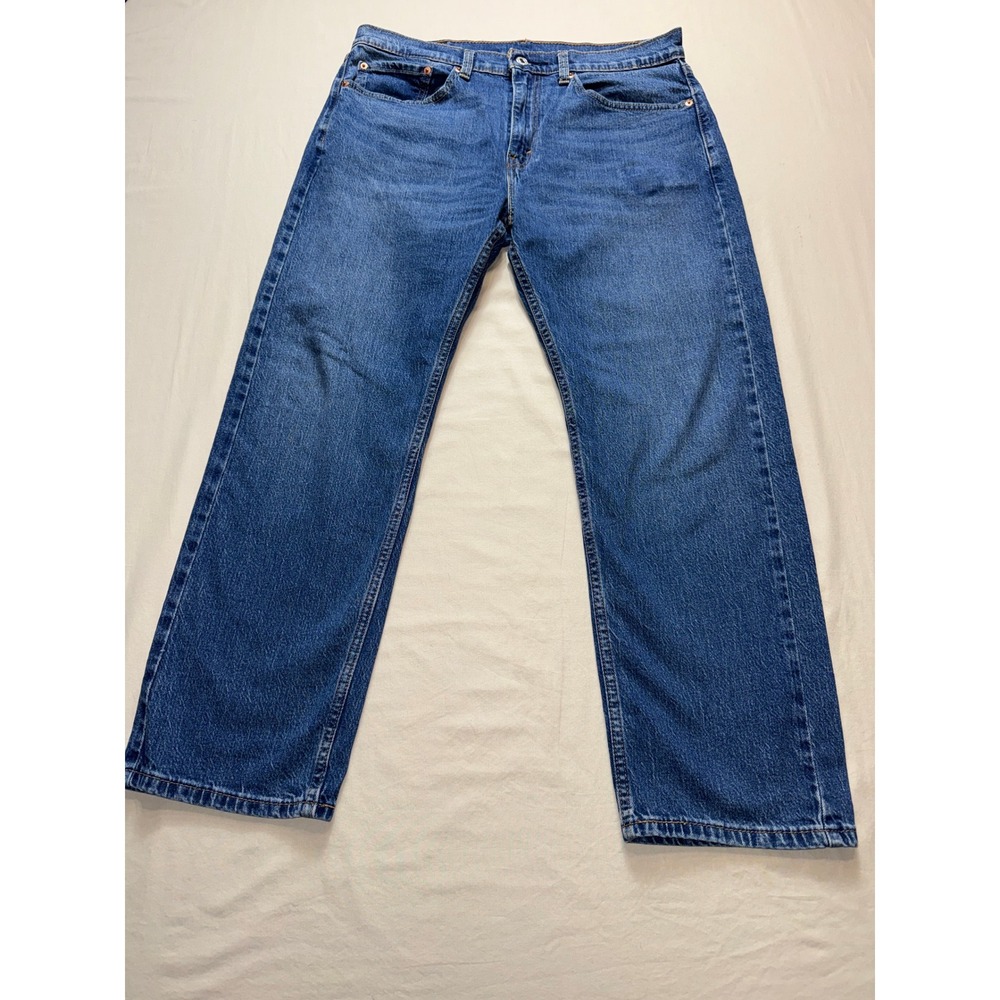 Levis 505‎ Regular Fit Straight Leg Blue Denim Jeans Mens 34x29 Medium Wash